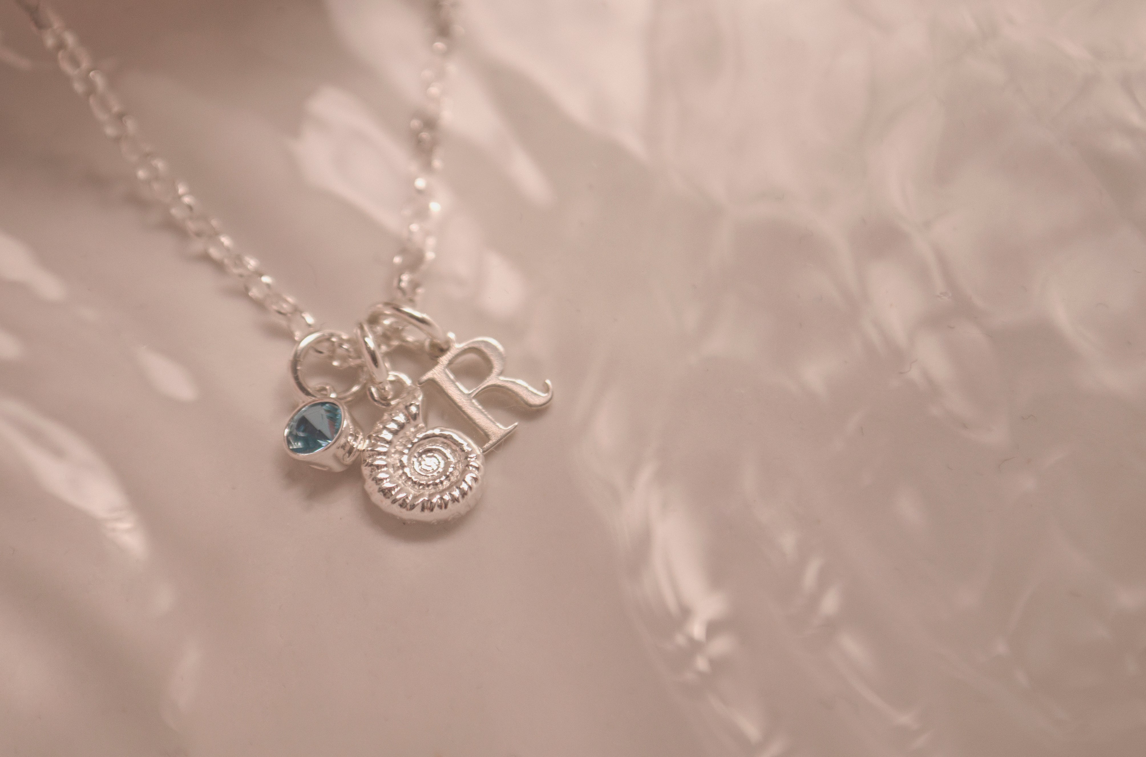 Sterling Silver Personalised Ammonite Fossil Bracelet