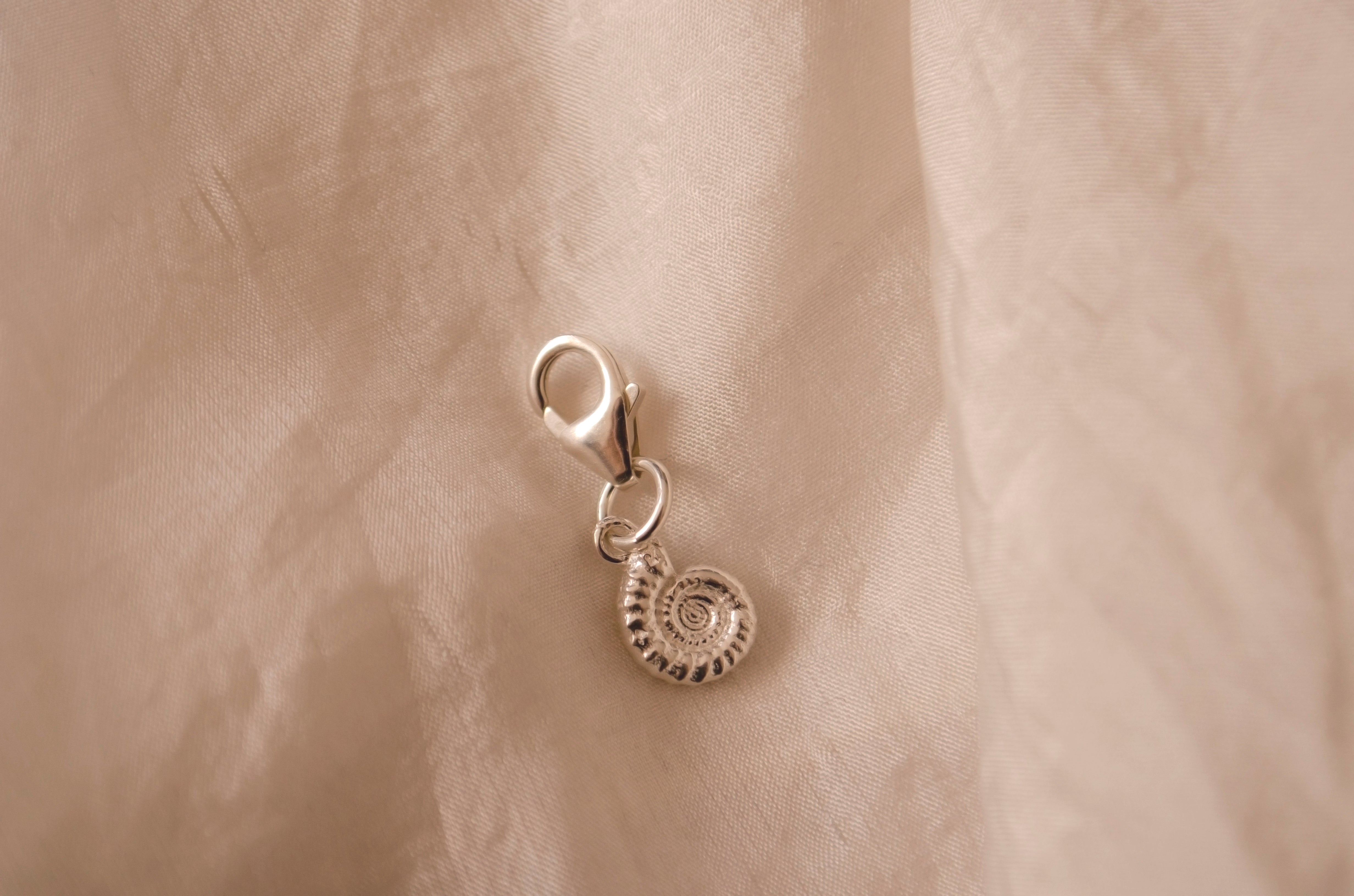 Sterling Silver Ammonite Clip Charm