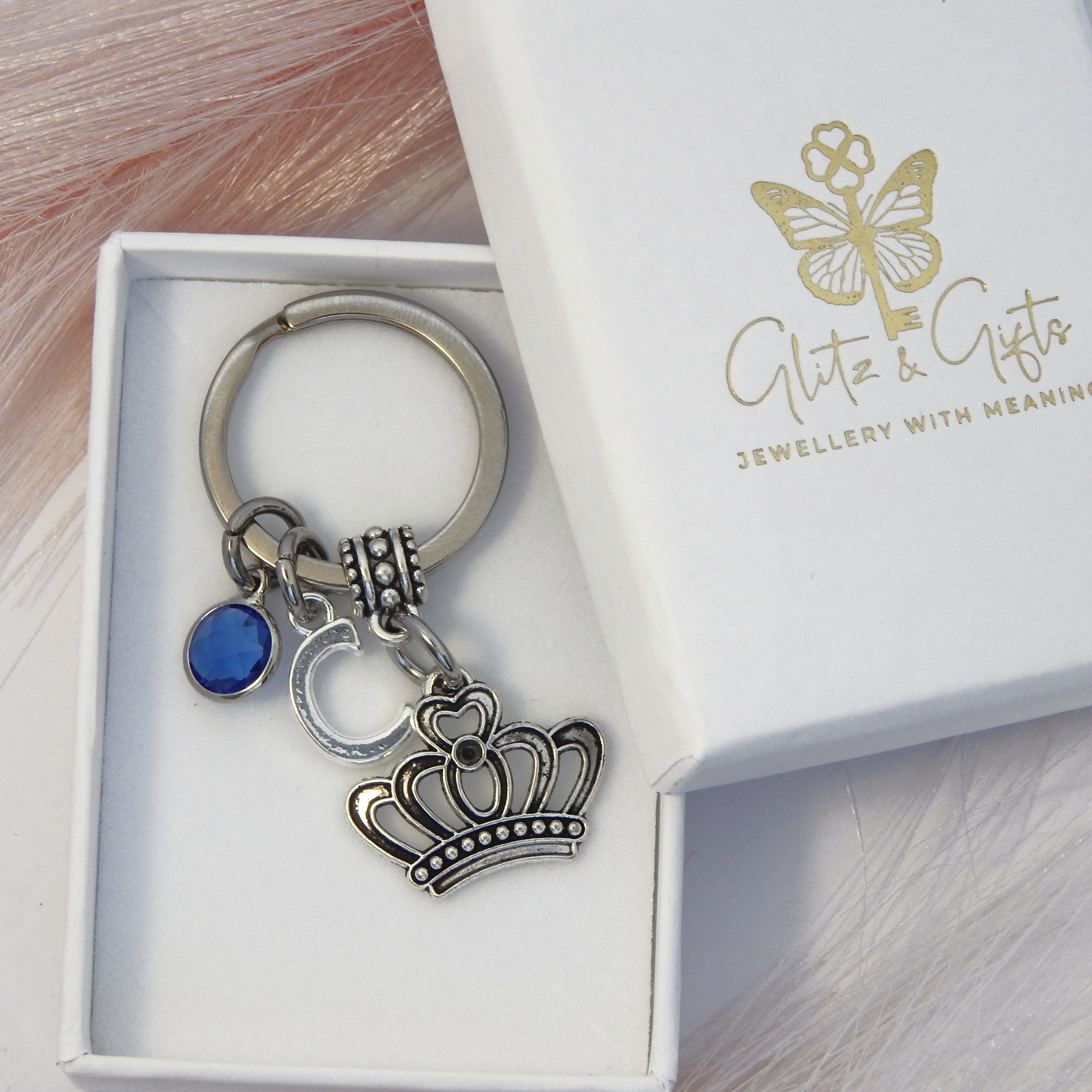 Personalised Crown Keyring