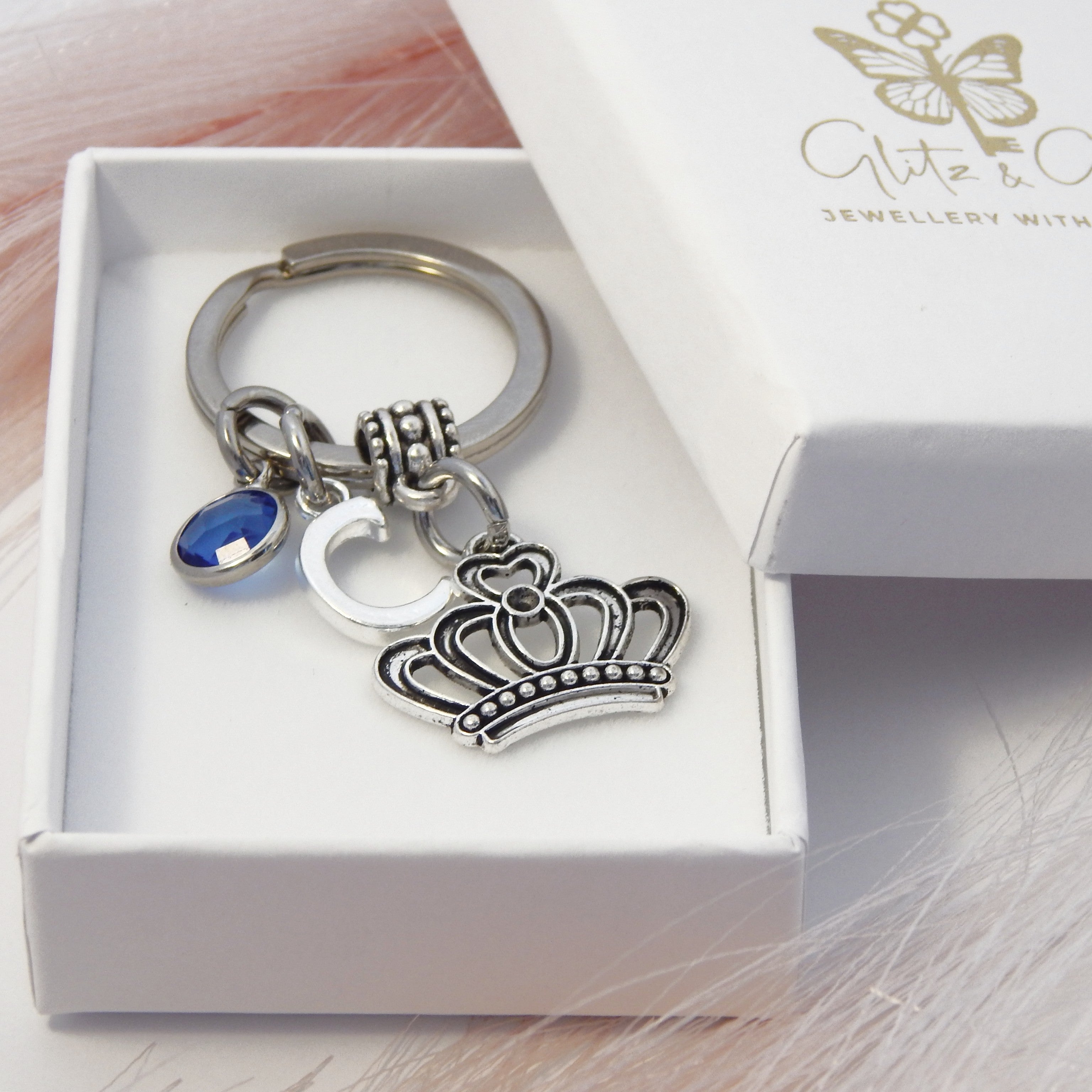 Personalised Crown Keyring