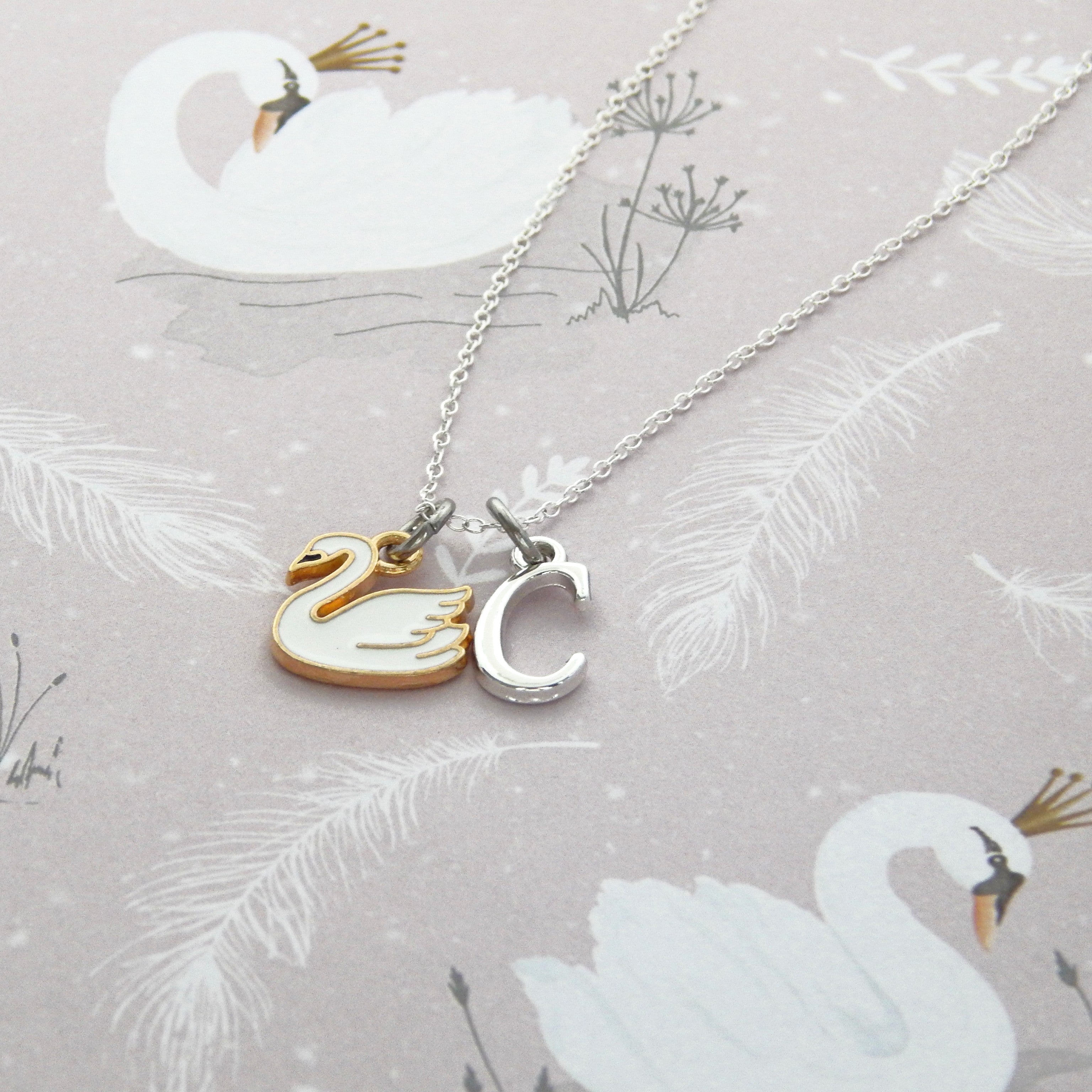 Personalised Swan Necklace