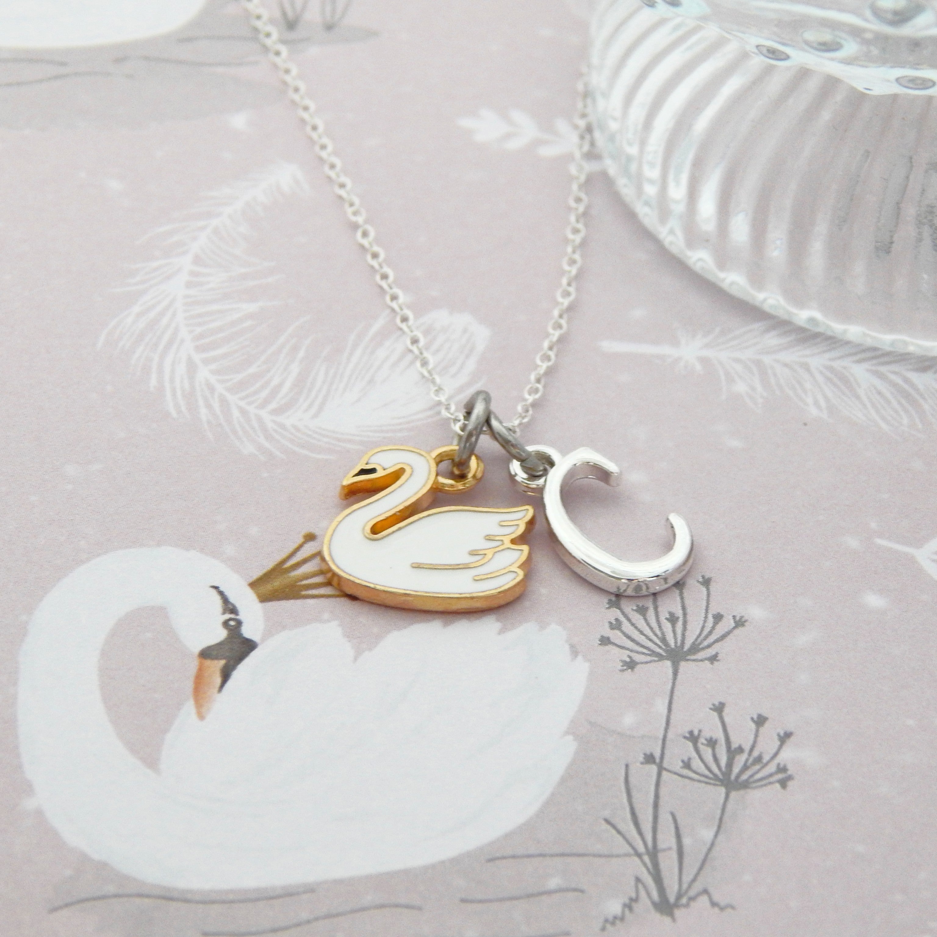 Personalised Swan Necklace