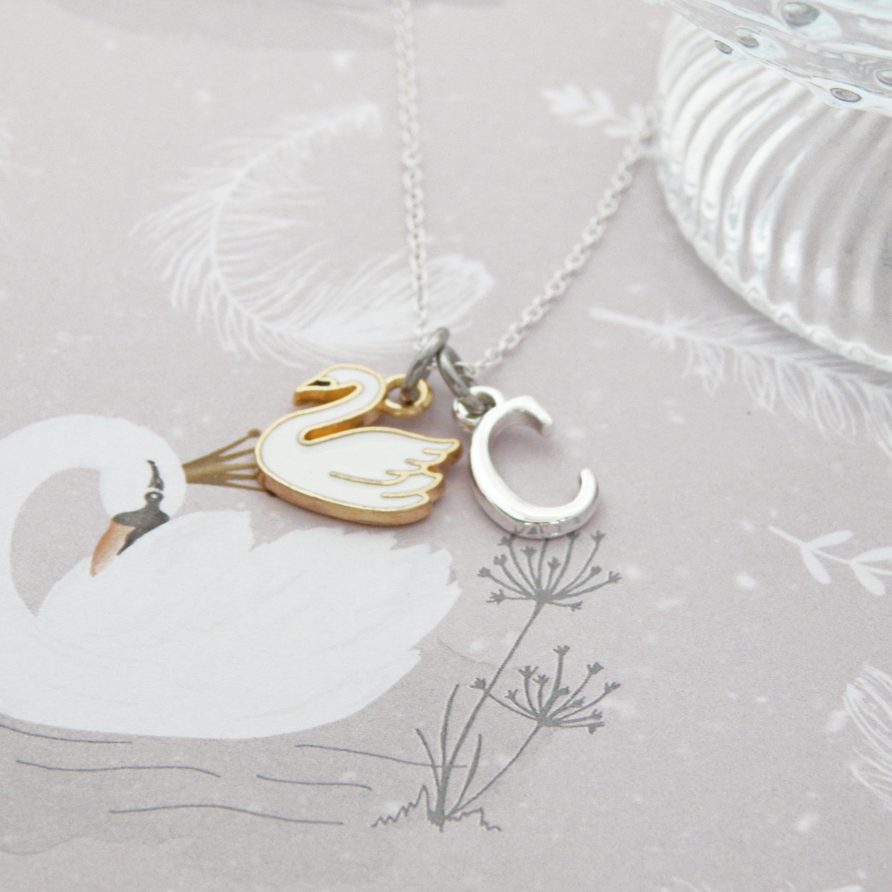 Personalised Swan Necklace