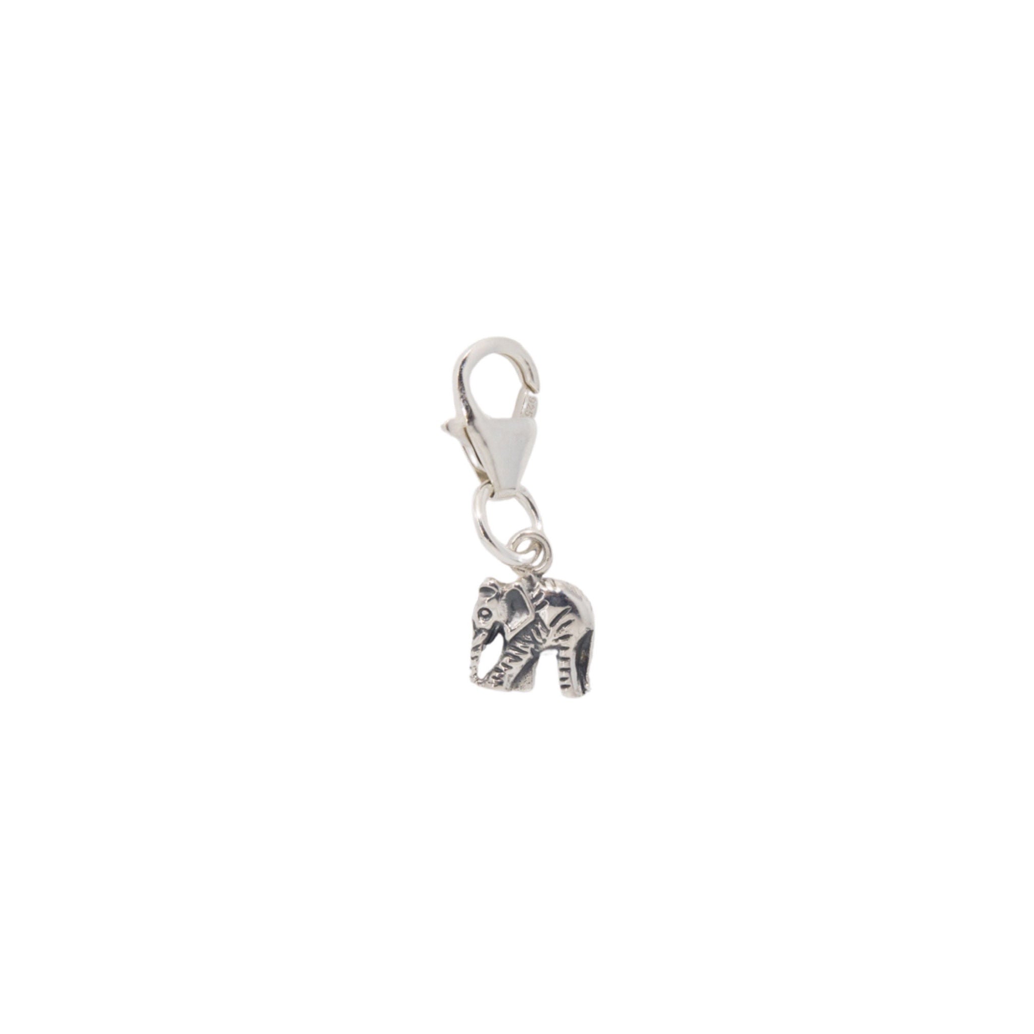 Sterling Silver Elephant Clip Charm