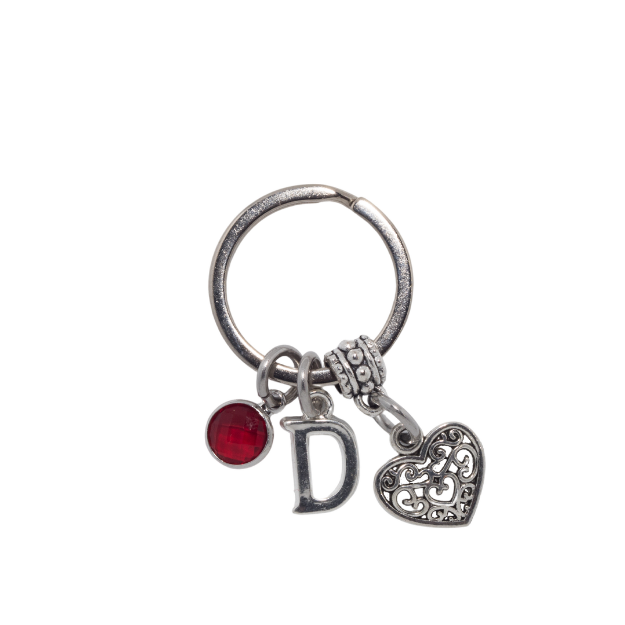 Personalised Filigree Heart Keyring