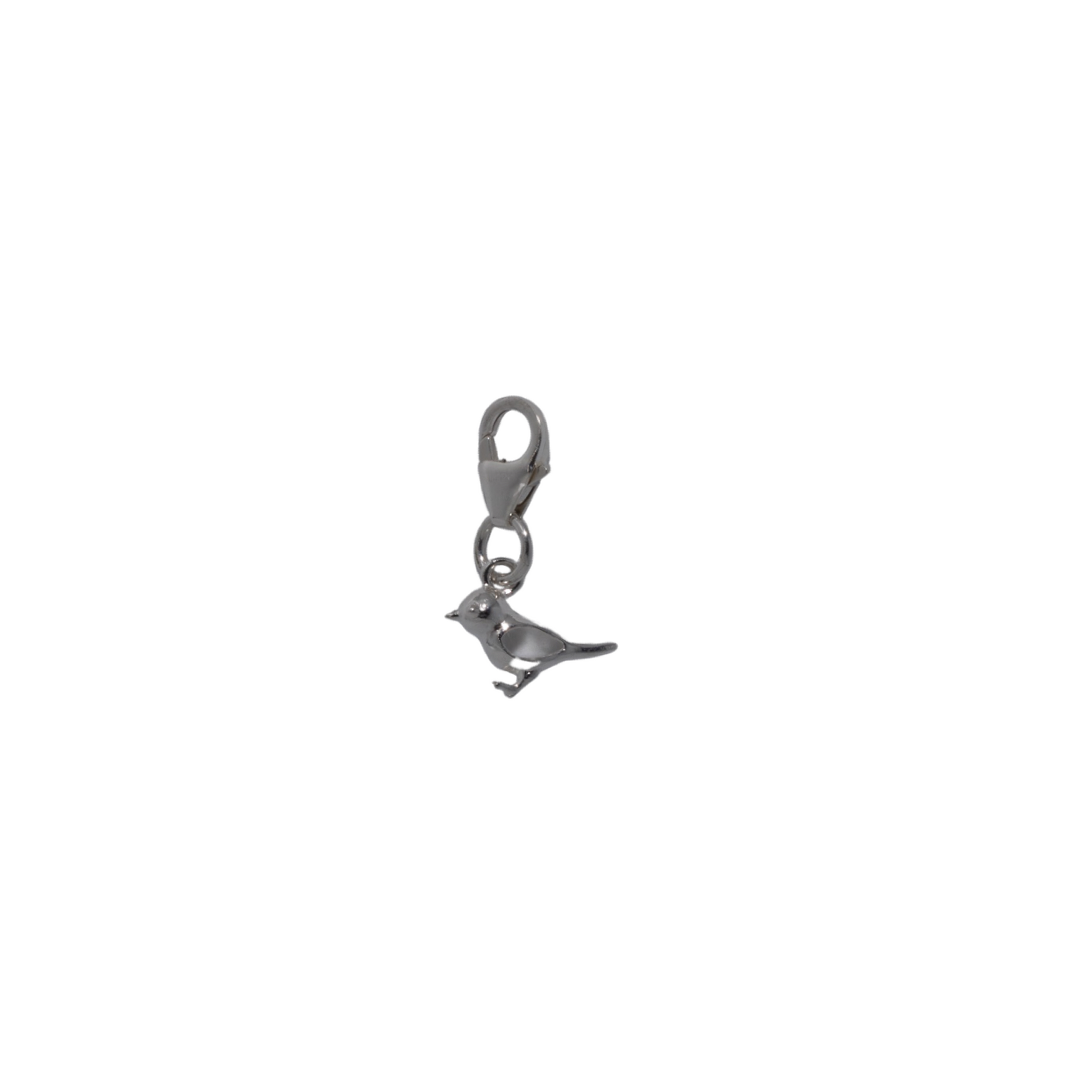 Sterling Silver Sparrow Bird Clip Charm