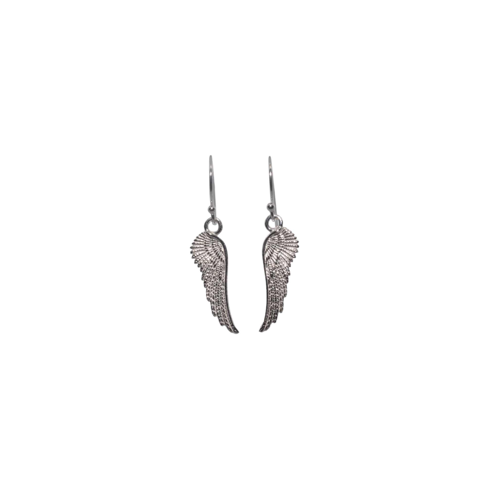 Sterling Silver Angel Wing Earrings