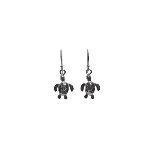 Sterling Silver Turtle Earrings