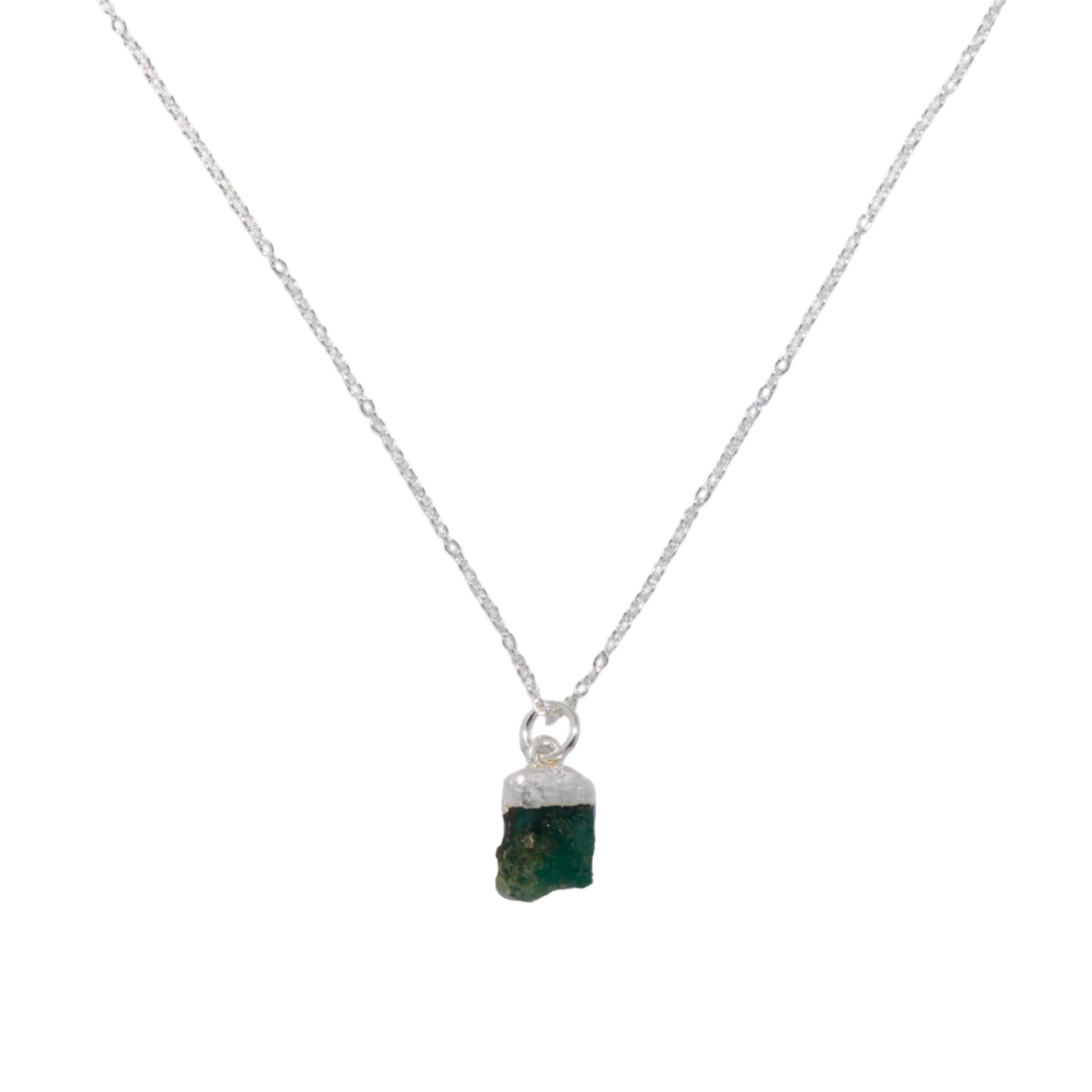 Sterling Silver Sillimanite Necklace - May Birthstone