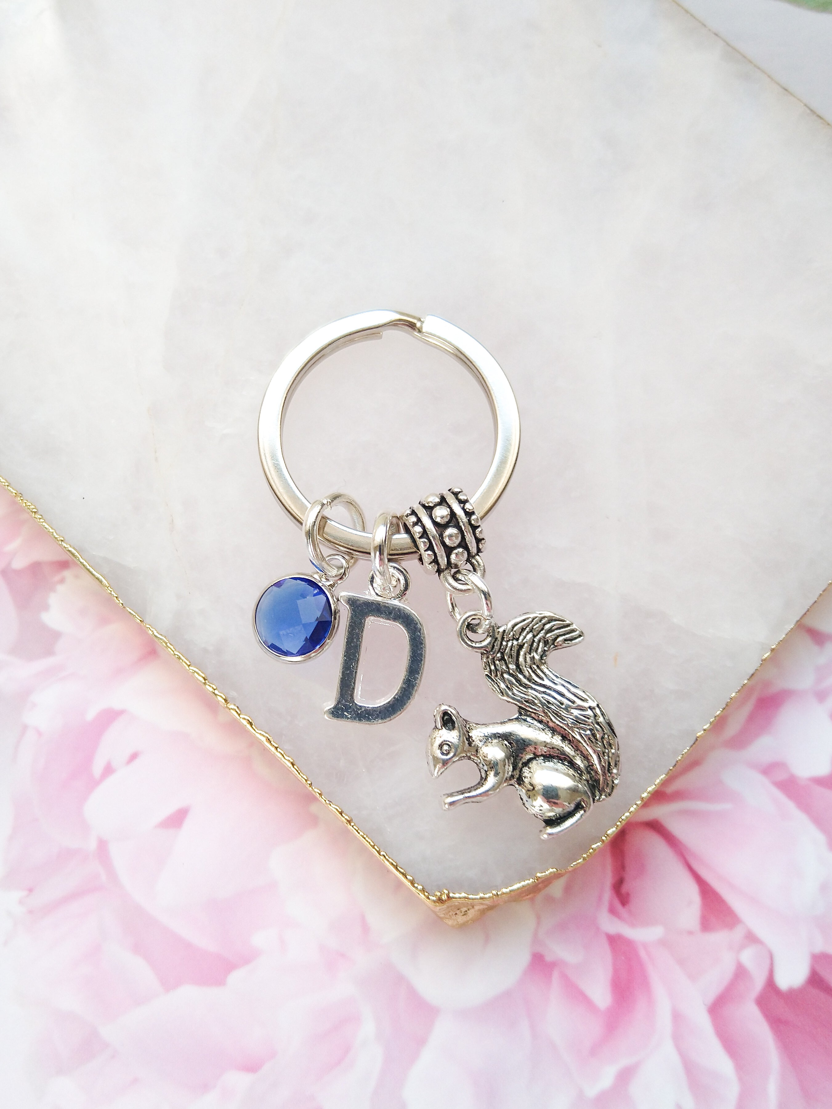 Personalised Squirrel Keyring