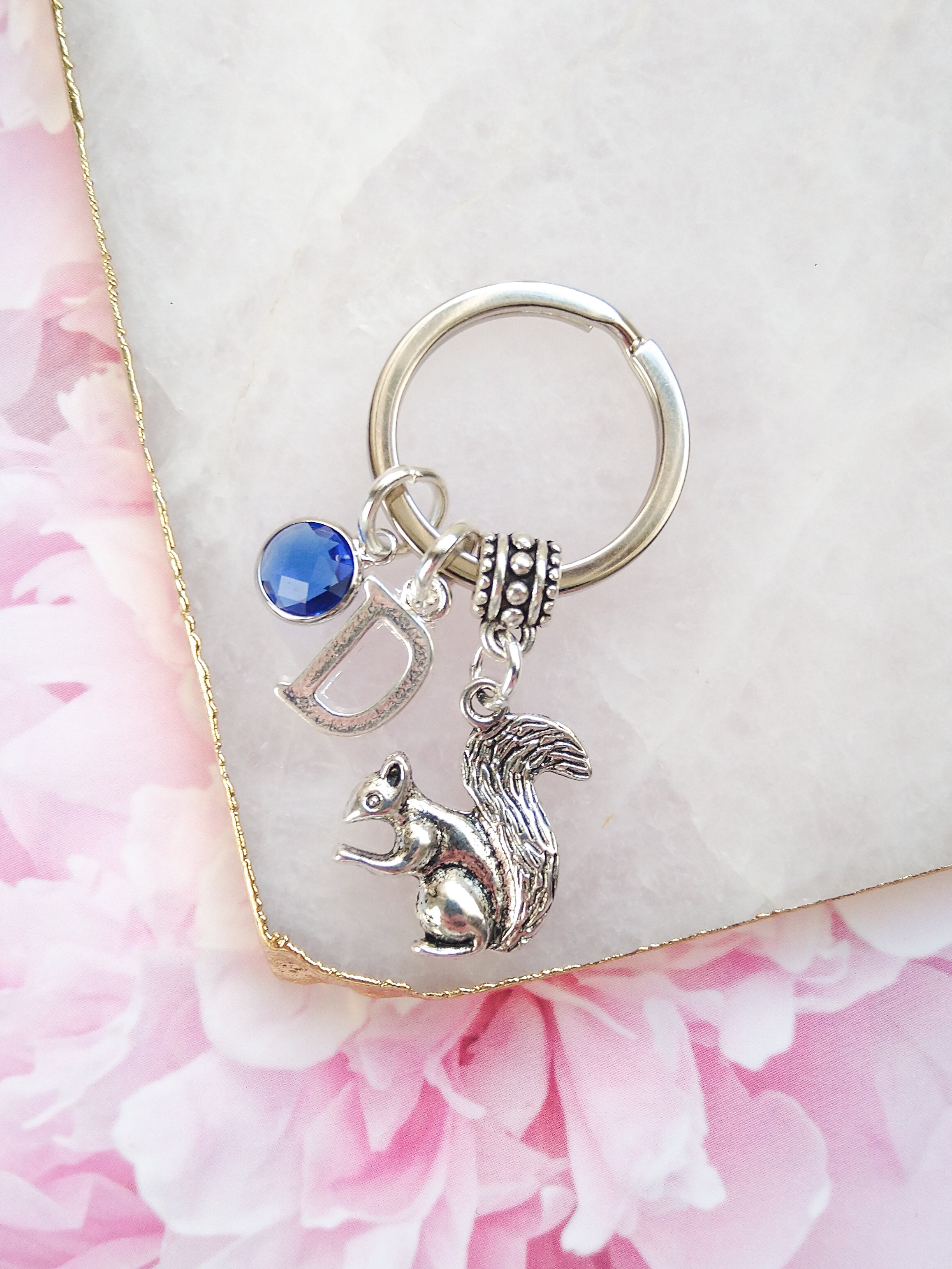 Personalised Squirrel Keyring