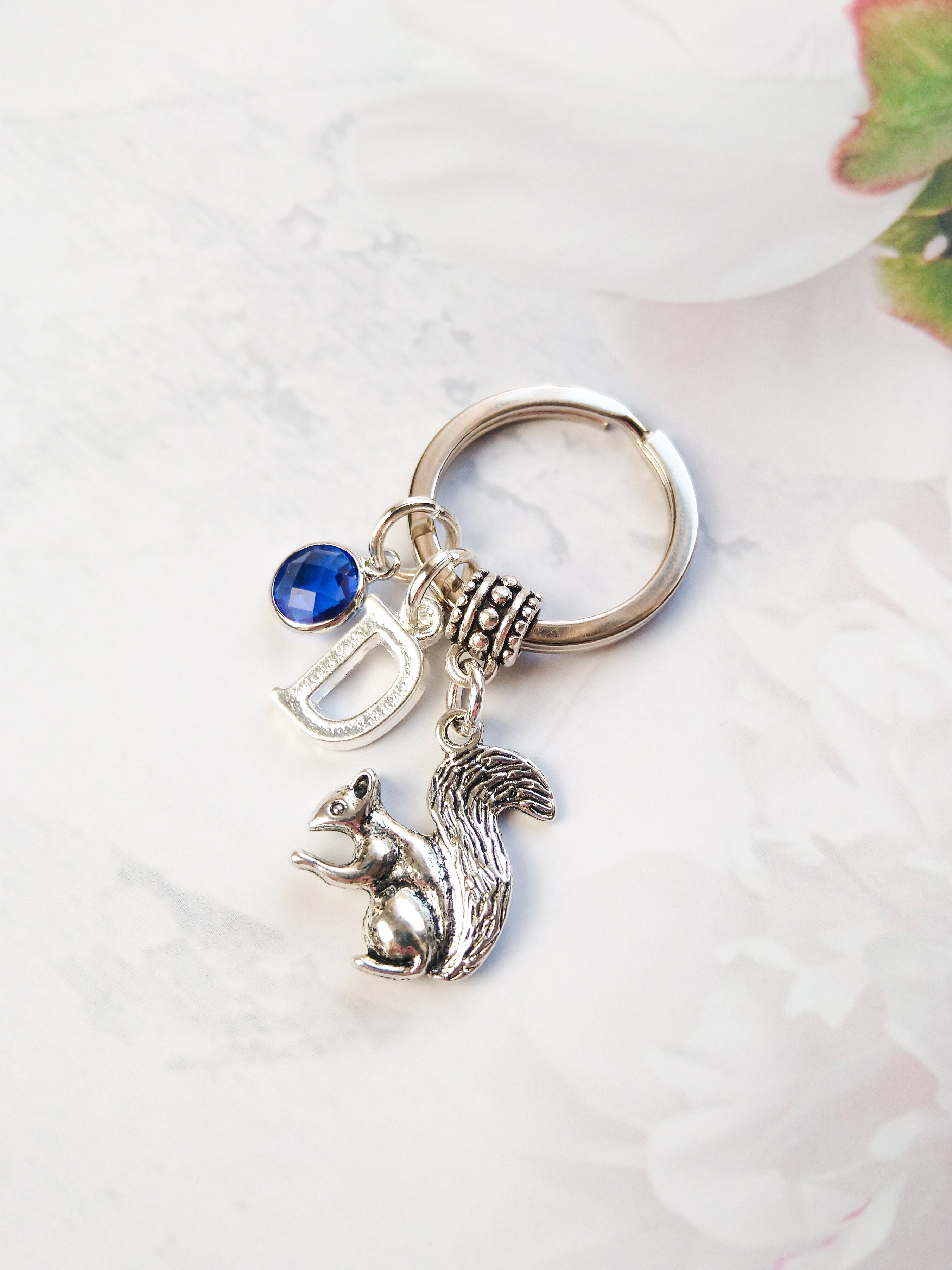 Personalised Squirrel Keyring