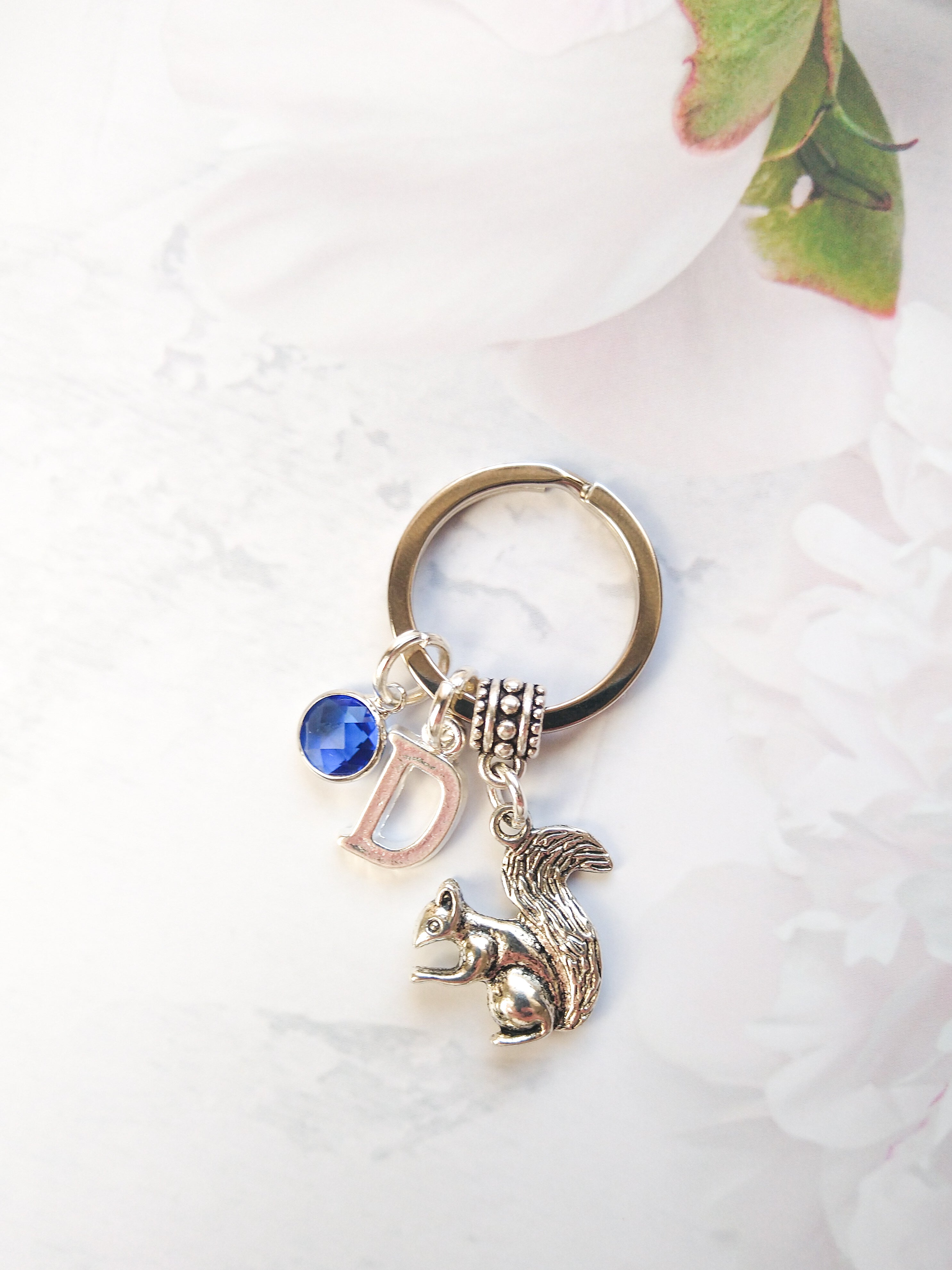 Personalised Squirrel Keyring