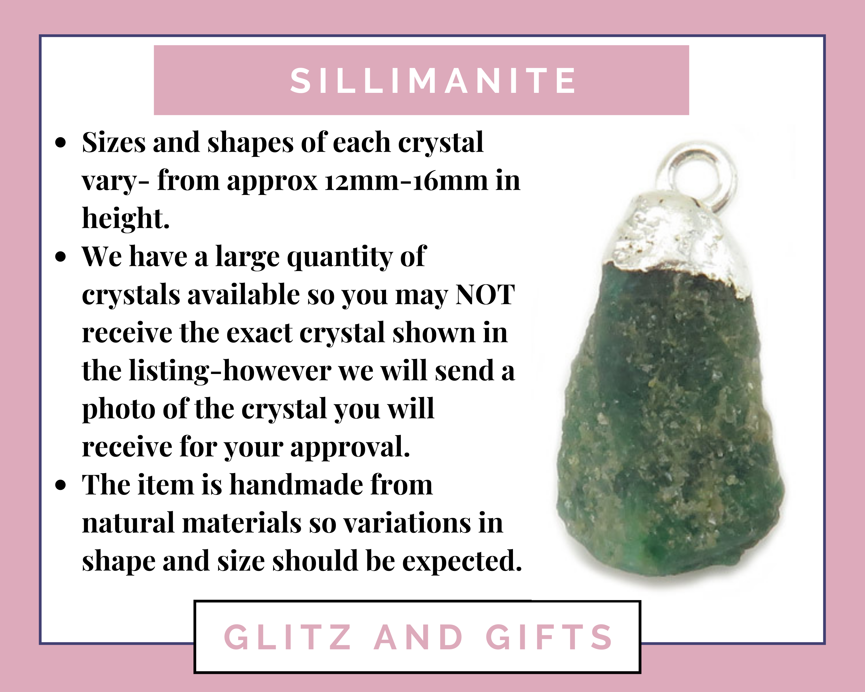 Sterling Silver Sillimanite Necklace - May Birthstone