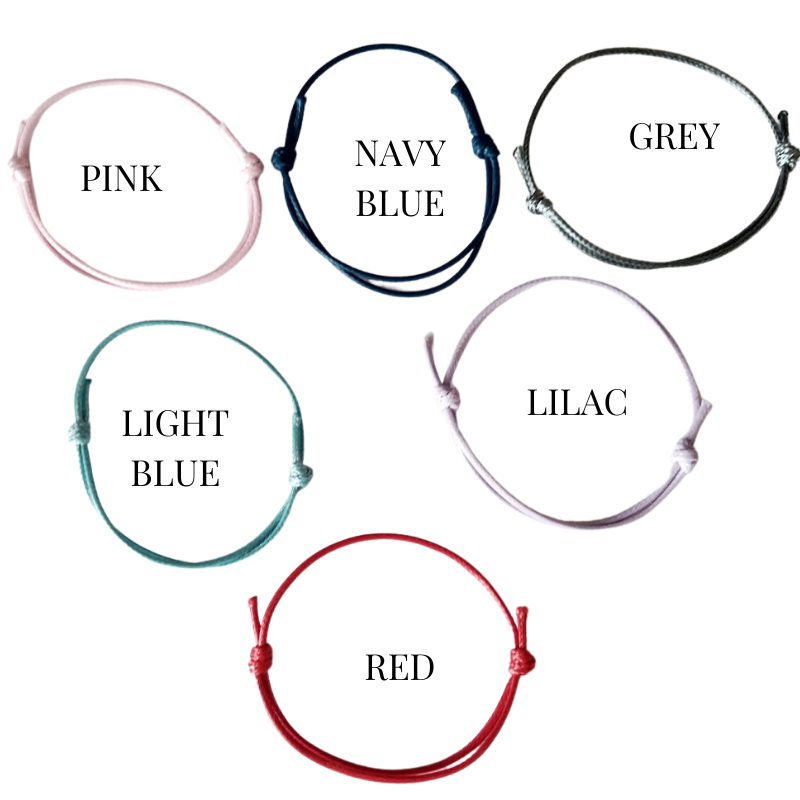 Personalised Waxed Cotton Rainbow Bracelet