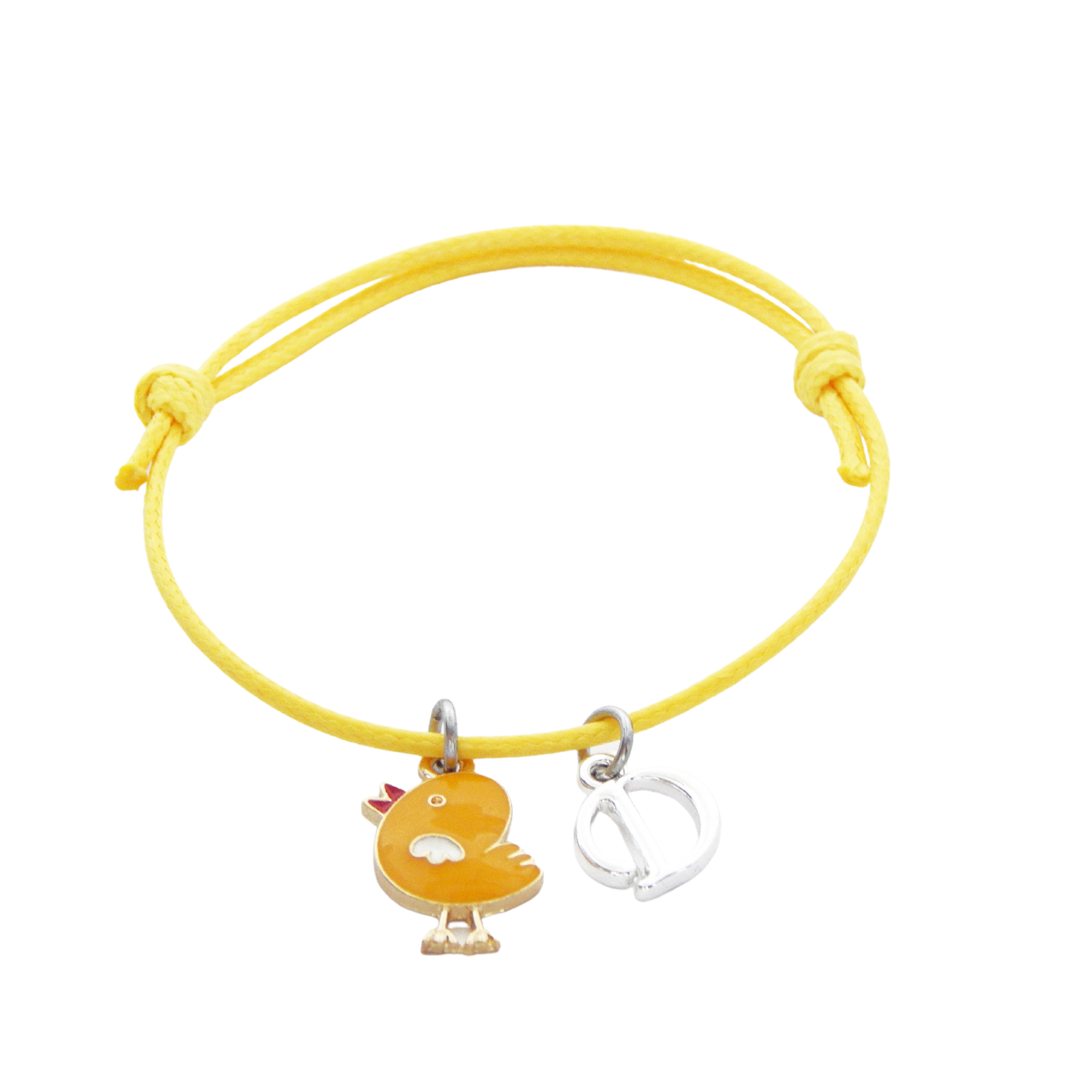 Personalised Easter Chick Adjustable Cord Bracelet