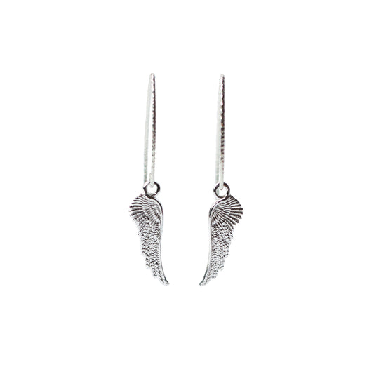 Sterling Silver Angel Wing Earrings