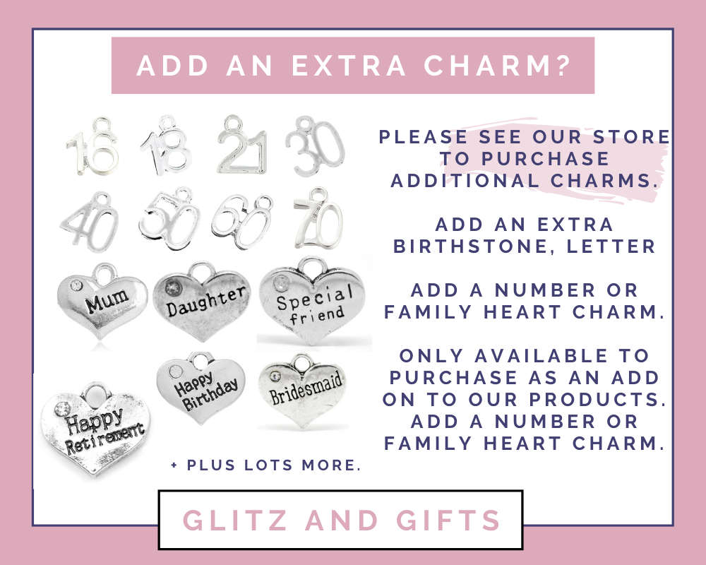 Personalised Family Heart Keyring or Bag Charm