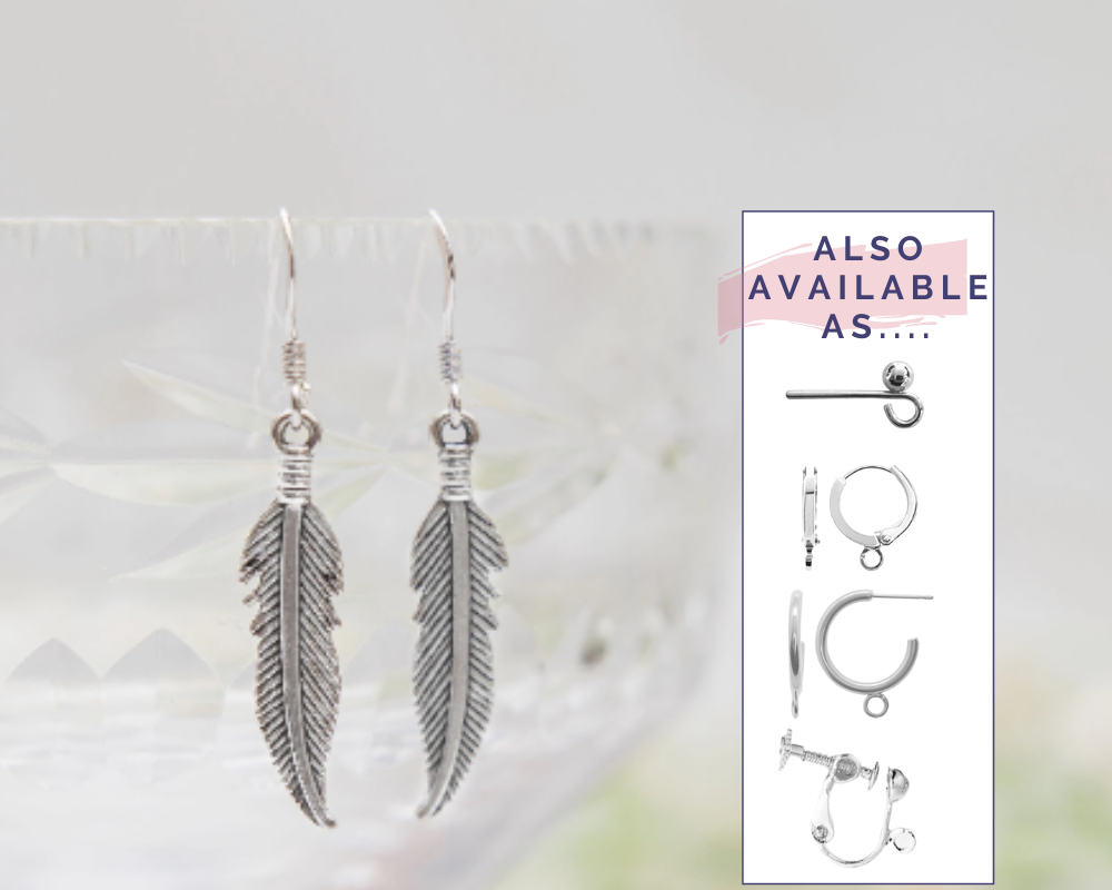 Feather Charm Earrings